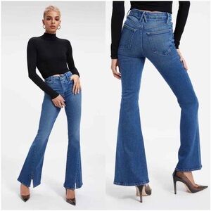 Good American Blue Flare Jeans